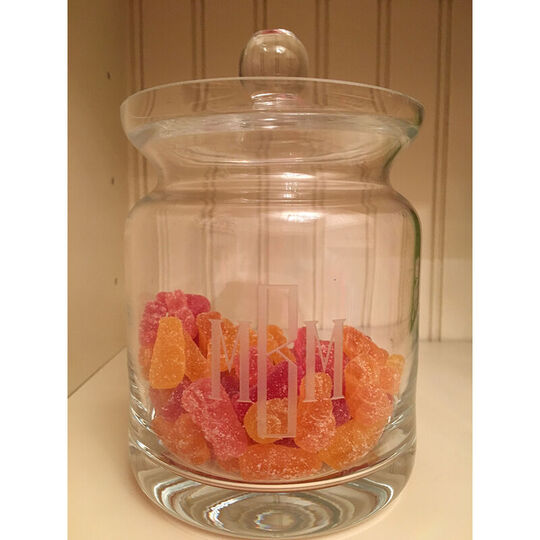 Deep Etched Monogrammed Executive Snack Jar